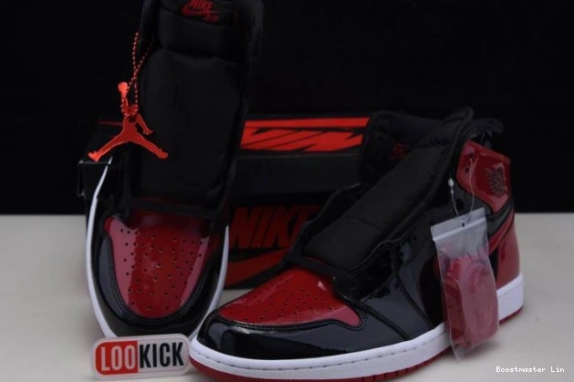 Bmlin shoes 555088-063 OG Jordan 1 Patent High Air Bred 0630